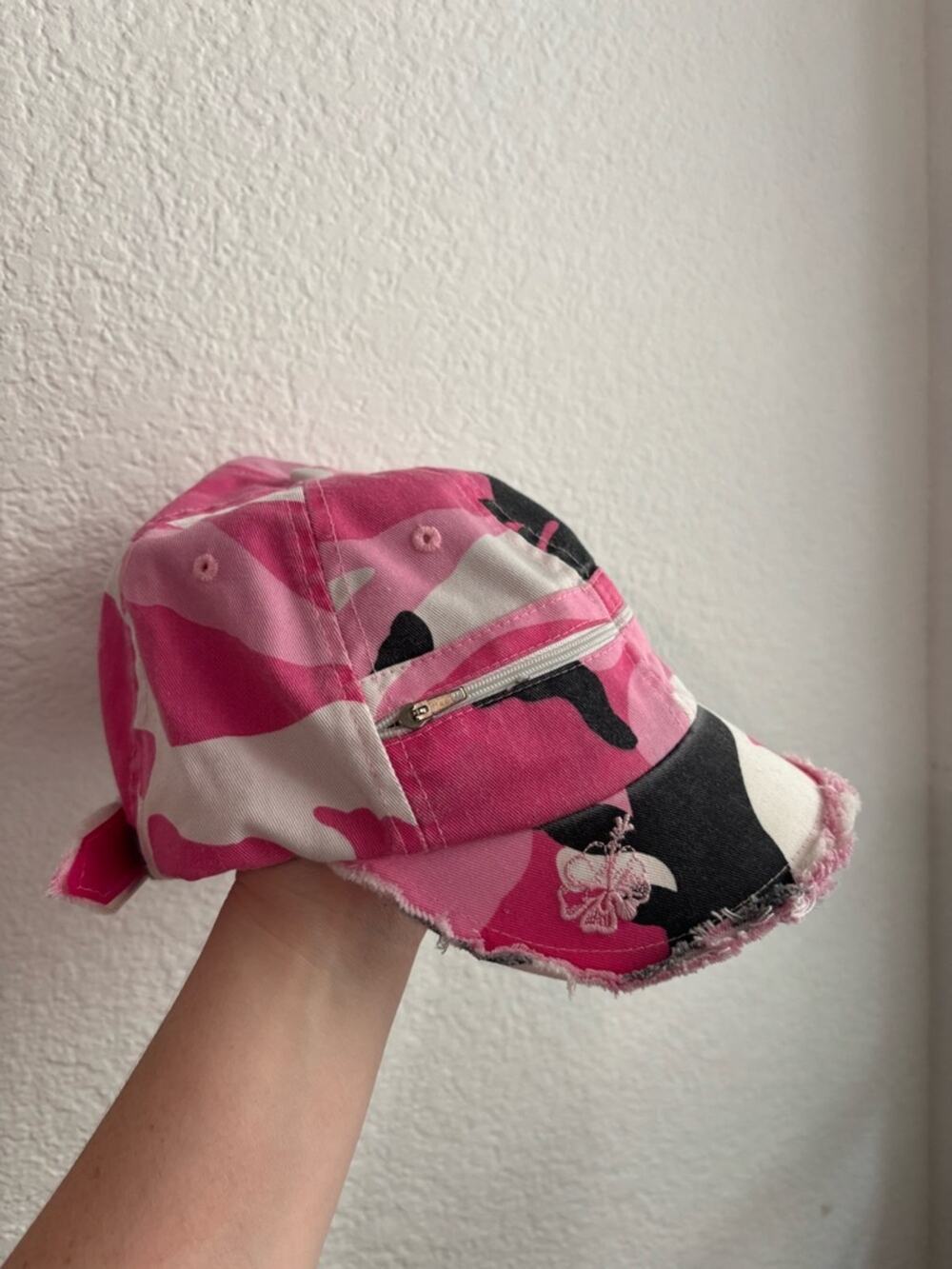 Y2K Pink Camo Hat Utility Cap Hawaii Alt